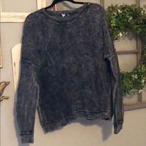Gray distressed top